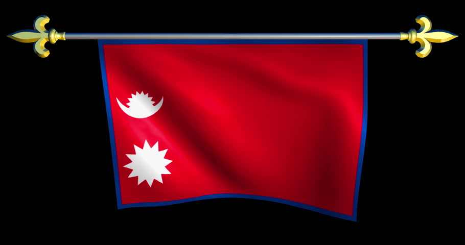 Flag Of Nepal Waving On White Background Stock Footage Video 27739756 ...