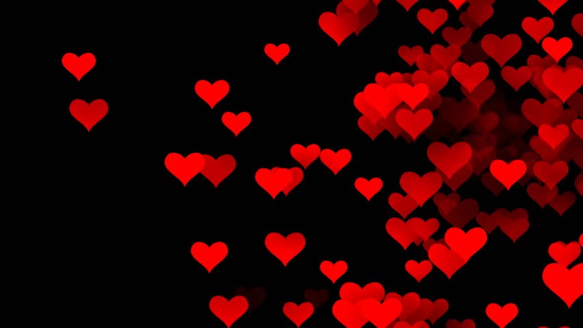 Red Love Hearts Animated Background In 4K Stock Footage Video 25923263 ...