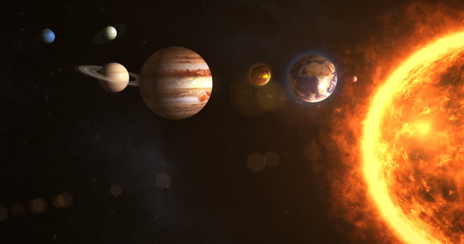 Solar System With Sun And Stock Footage Video 100 Royalty Free 26205419 Shutterstock