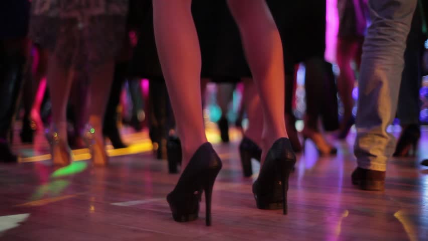 Legs Of Glamorous Young People In Sexy Clothes Dancing In Night Club ...