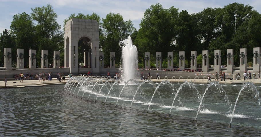 World War II Memorial Fountains in Washington DC image - Free stock ...