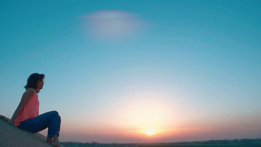 Woman Reaching The Top Od The Mountain Stock Footage Video 5317229 ...