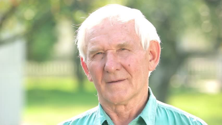 Happy Very Old Man With Close Up Stock Footage Video 11564762
