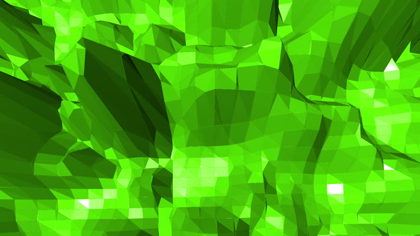 Green Low Poly Background Pulsating Abstract Low Poly Surface As Simple Background In Stylish