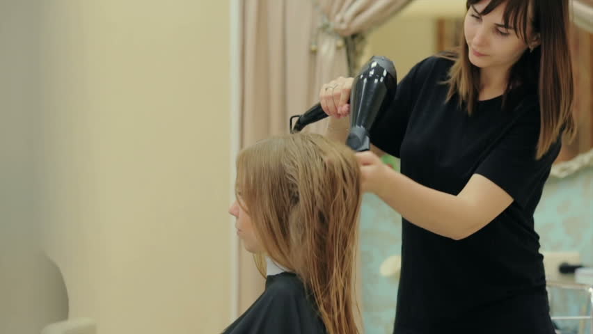 Female Hairdresser Hold In Hand Stock Footage Video 100