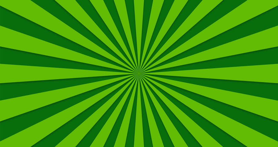 Footage Animated Background Of Green Rotating Beams. Loopable 4k Video