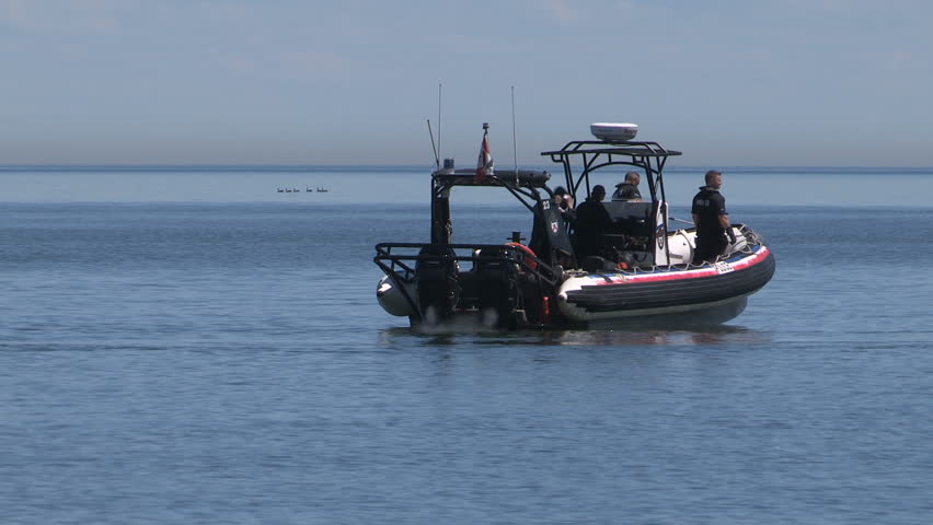 Toronto, Ontario, Canada June 2017 Police Officers On Boats At Crime ...