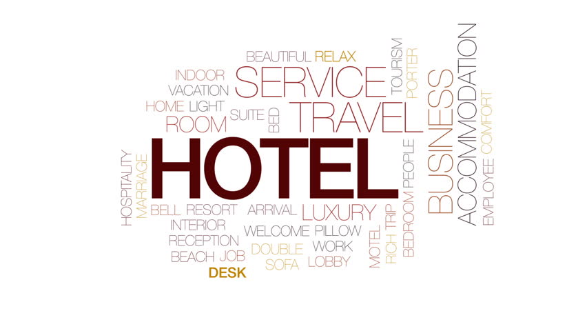 Stock video of hotel animated word cloud, text design | 28169869 ...