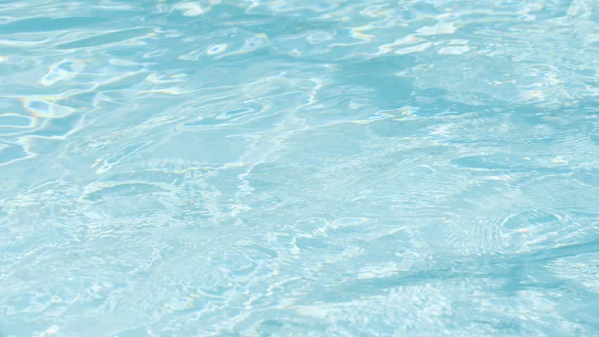 pool water is blue not clear