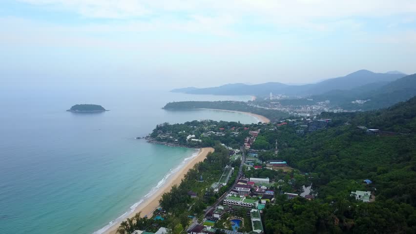 Hotel Buildings Along Kata Noi Stock Footage Video 100 Royalty