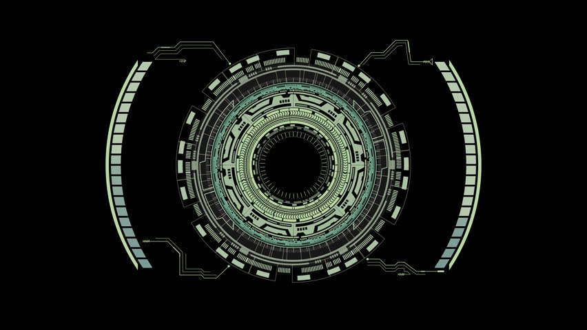 Beautiful Futuristic HUD. Composition With Round Elements And Bars