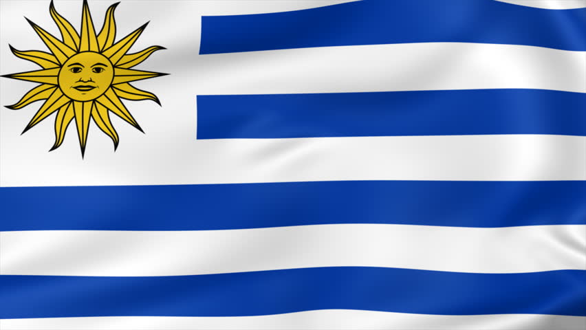 Animated Flag of Uruguay - Stock Footage Video (100% Royalty-free