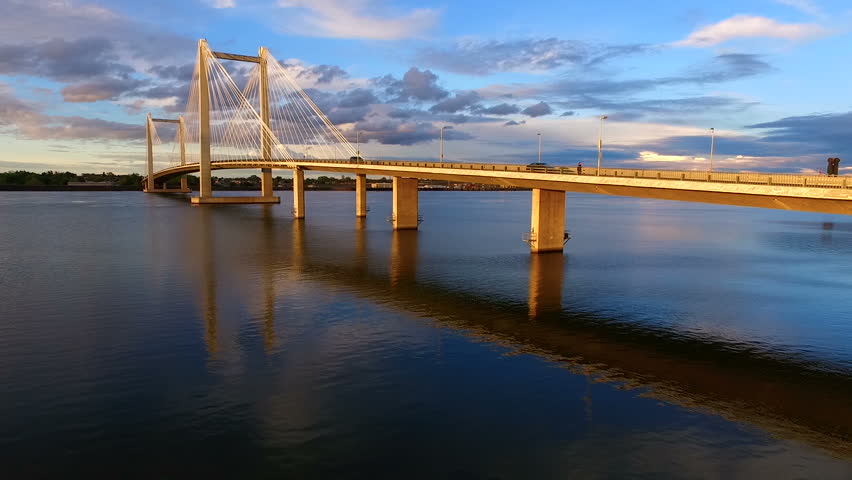 Cable Bridge spanning the Columbia River in Kennewick, Washington image