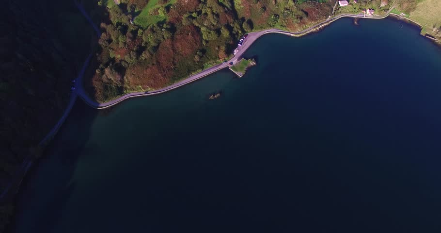 Lough Hyne. Co Cork, Ireland seen from the sky