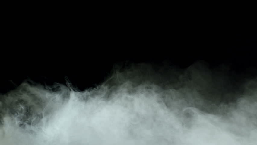 Smoke - 4K - Long. Beautiful Smoke Over A Black Background. Totally ...