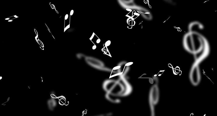 Music Notes Black Stock Footage Video | Shutterstock