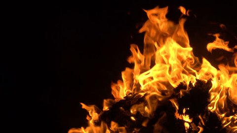 Detailed Fire Background Full Hd Stock Footage Video 100