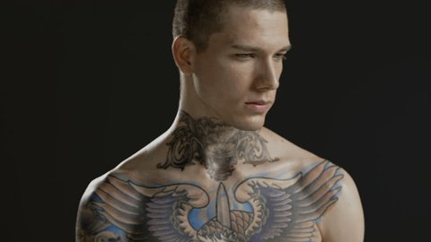 Handsome Sexy Young Man Stylish Tattoo Stock Footage Video (100%  Royalty-free) 32482999 | Shutterstock