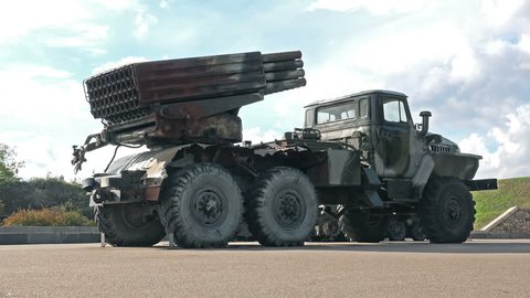 Heavy Military Vehicle With Rocket Stock Footage Video 100 Royalty Free 32614759 Shutterstock