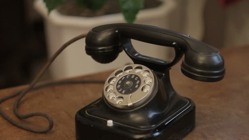 Hd00 13close Up Of An Old Black Plastic Disc Phone Stands On An Old Black Plastic Disc Phone Stands