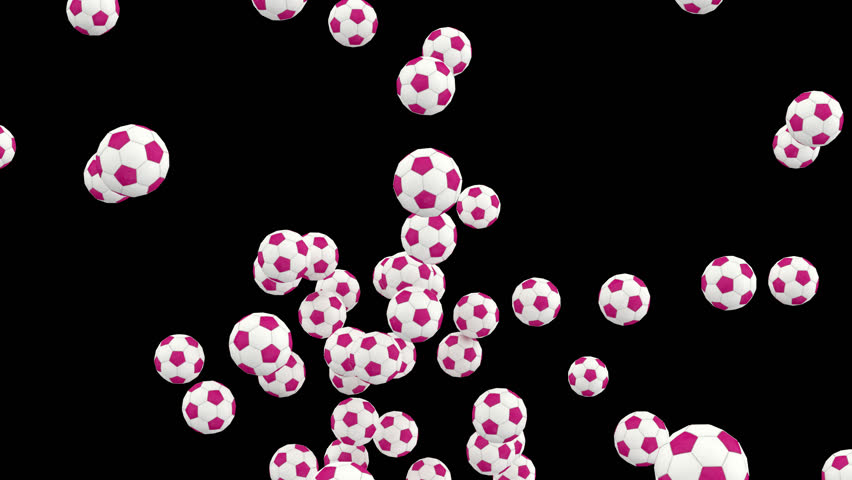 Animated Exploding Or Bursting A Lot Of Simple Soccer Balls With White ...