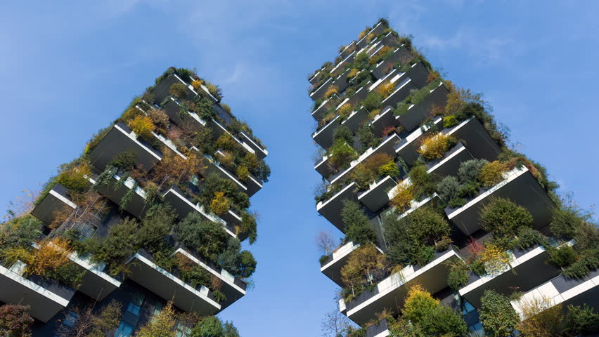 Milan, Italy - Mai 2017: Bosco Verticale Or Vertical Forest Is The Best ...