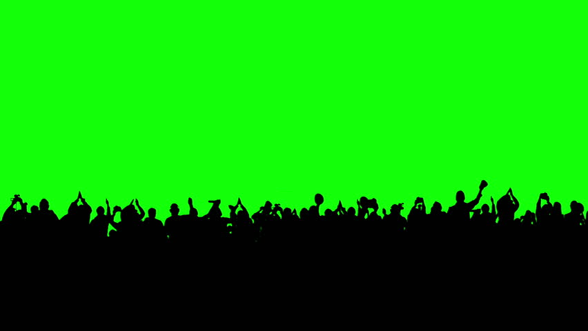 Crowd Of People. Green Screen. Stock Footage Video 3774596