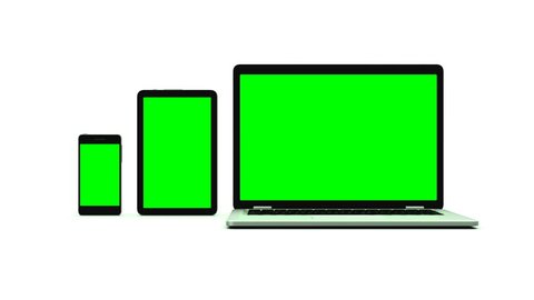 Modern Laptop Tablet Smartphone Green Screen Stock Footage Video (100%  Royalty-free) 34398979 | Shutterstock