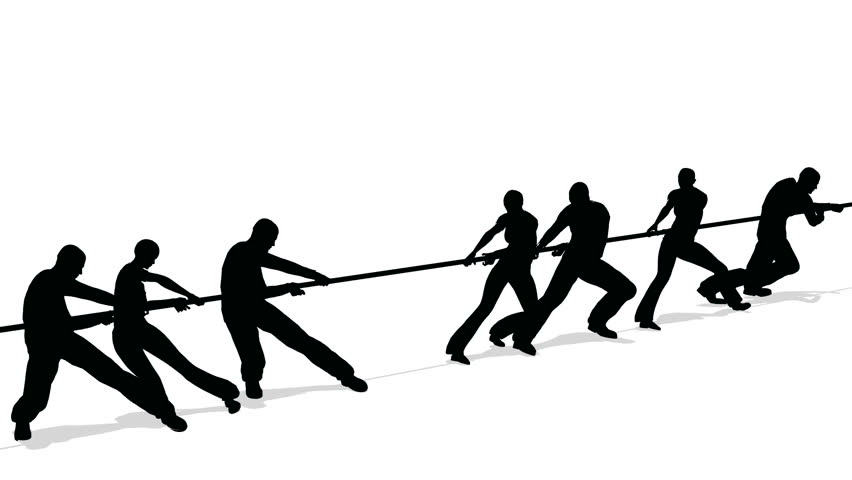 Stock video of tug-of-war people silhouette | 344569 | Shutterstock