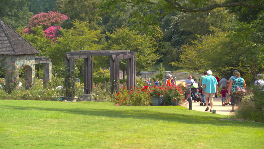 Richmond Va 2018 Iconic Greenhouse At The Scenic Lewis Ginter Richmond Va 2018 People Visiting The Beautifully Landscaped Scenic Lewis Ginter Botanical Garden