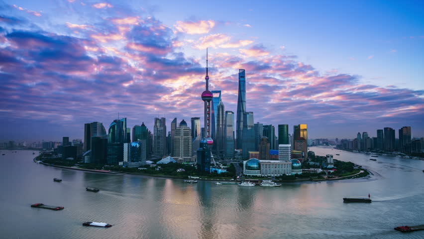 Skyline of Shanghai at dawn image - Free stock photo - Public Domain ...