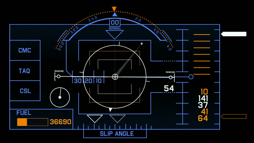 Computer Game Interface Radar Gps Navigation Screen Display Tech