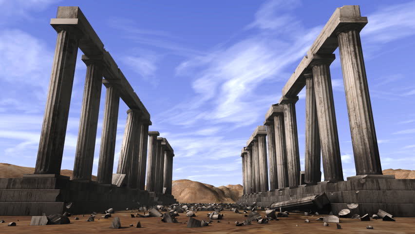 Tracking Shot Of Greek Pillars Stock Footage Video 3762398 | Shutterstock