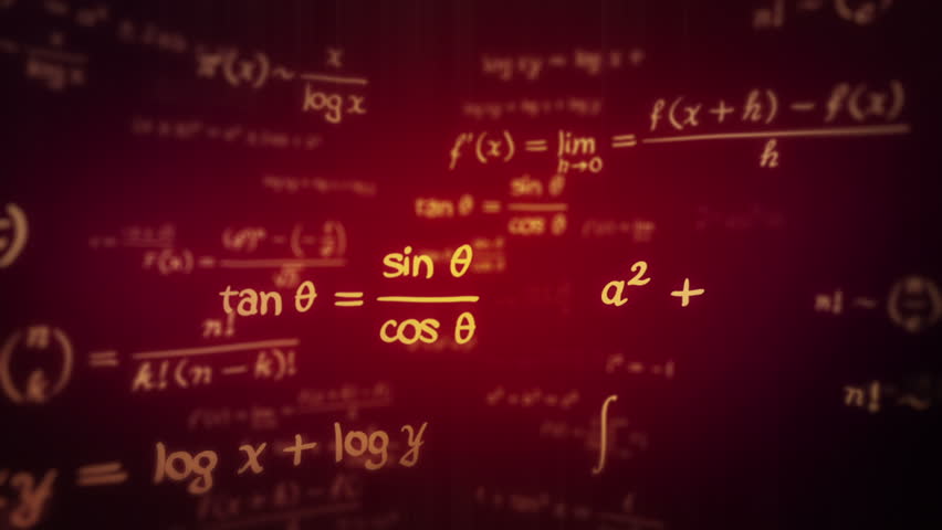 Mathematics Formulas Flying Though
