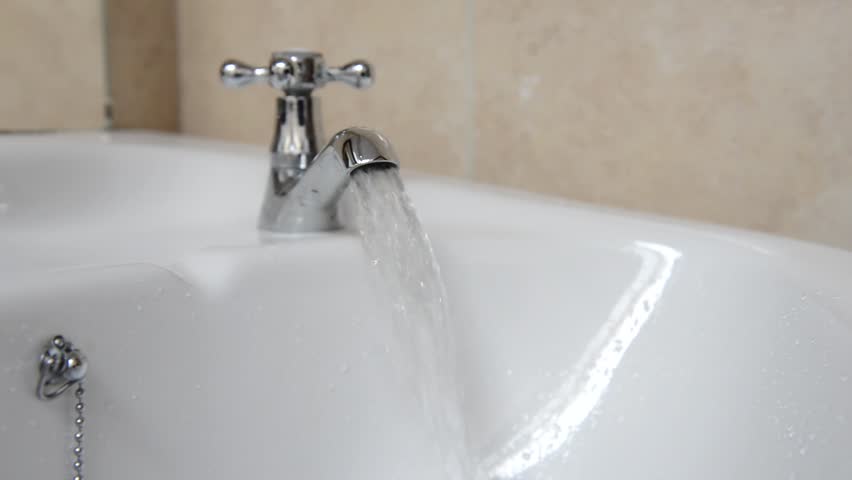 Woman In Bathrobe Turning On Bathtub Faucet Stock Footage Video Running Water Hd Stock Video Clip