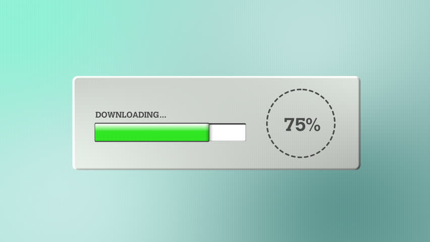 Stock video of download  progress  bar with percentage going 