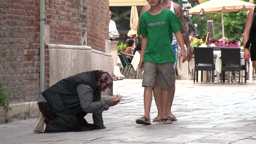 BANGKOK CIRCA MAY 2012 Homeless Man Sitting On The Sidewalk Begging