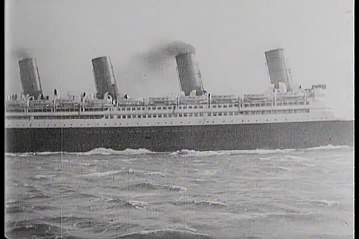 1900s - Steam Ships Cross Stock Footage Video (100% 