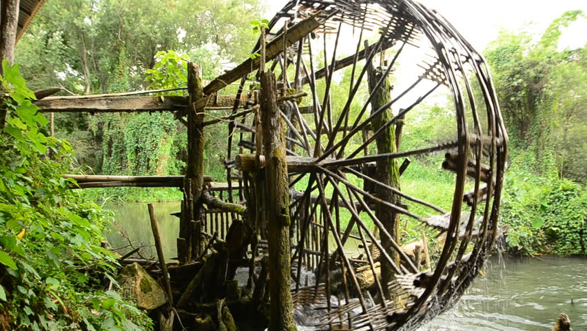 Fayoum Oasis In Egypt, Wooden Waterwheels For The Irrigation Canals ...