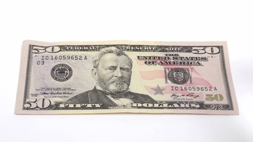 Stock video of magnifying 50 dollar bill - front | 452959 | Shutterstock