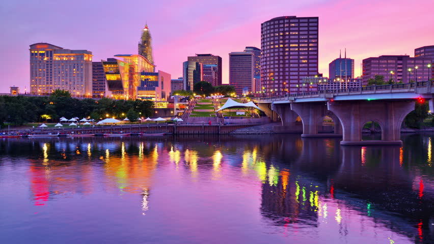 Downtown Hartford, Connecticut Skyline. Stock Footage Video 4555103 ...