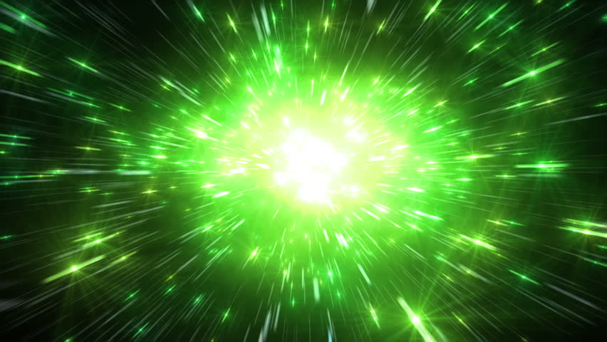 Starburst Particle Emitter Abstract Green Background Stock Footage ...