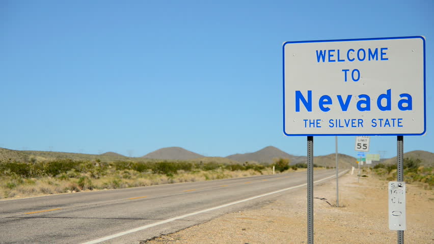 California Nevada State Border Stock Footage Video (100% Royalty-free