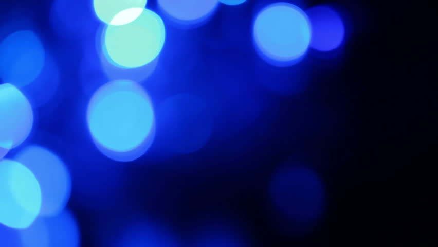 Blurred Bokeh Lights Dark Blue Stock Footage Video 100 Royalty