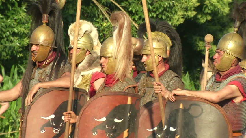 AQUILEIA - JUNE 23: Roman Legionaries During The ...