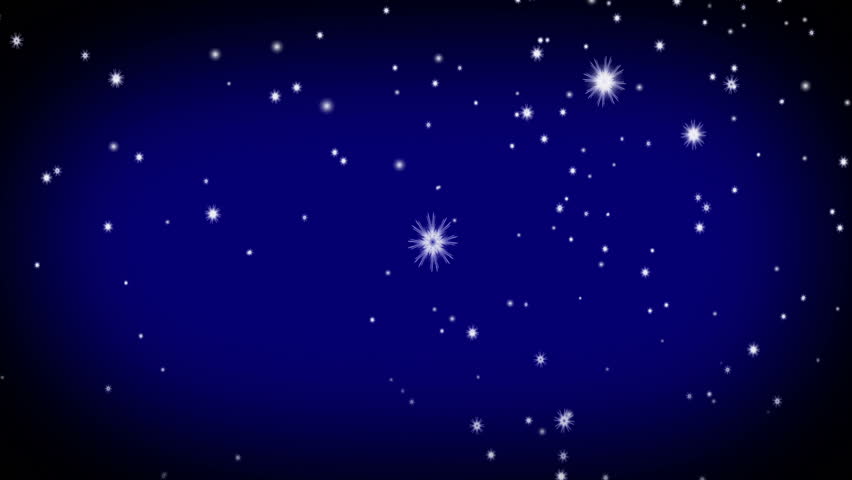 Stars In The Sky. Looped Animation. Beautiful Night With Twinkling ...