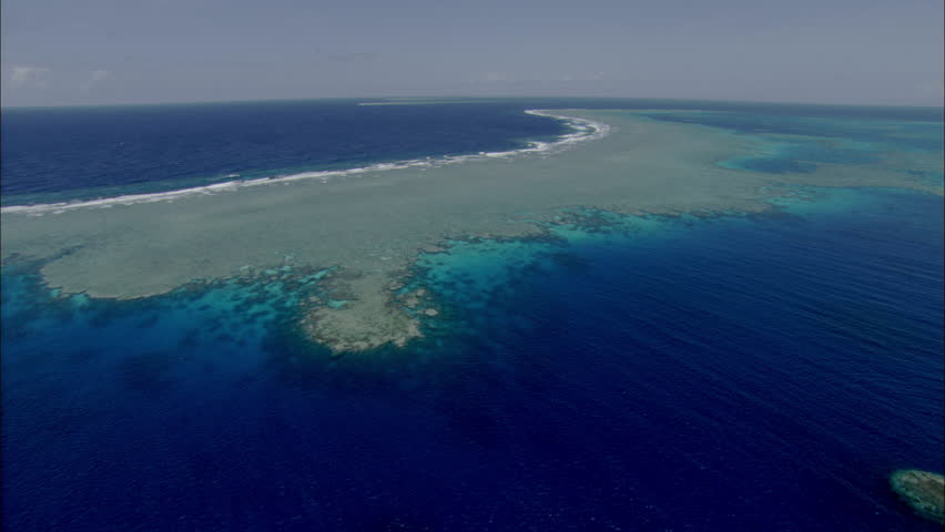 Tropical Sandbar. Aerial Shot Of A Large Tropical Sandbar In The Middle ...