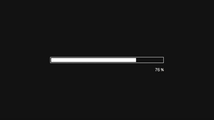 Progress Bar Loading Animation On Black Background 4K UltraHD Resolution Stock Footage Video