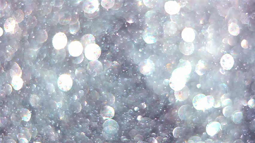 Moving Gloss Particles On Silver Background. Flood Lights Disco ...