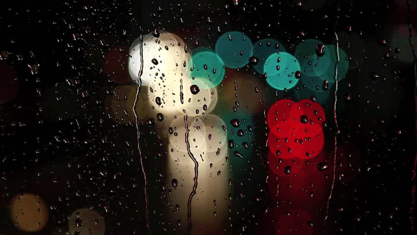 Rain Falling On A Window Rain Falling On A Window